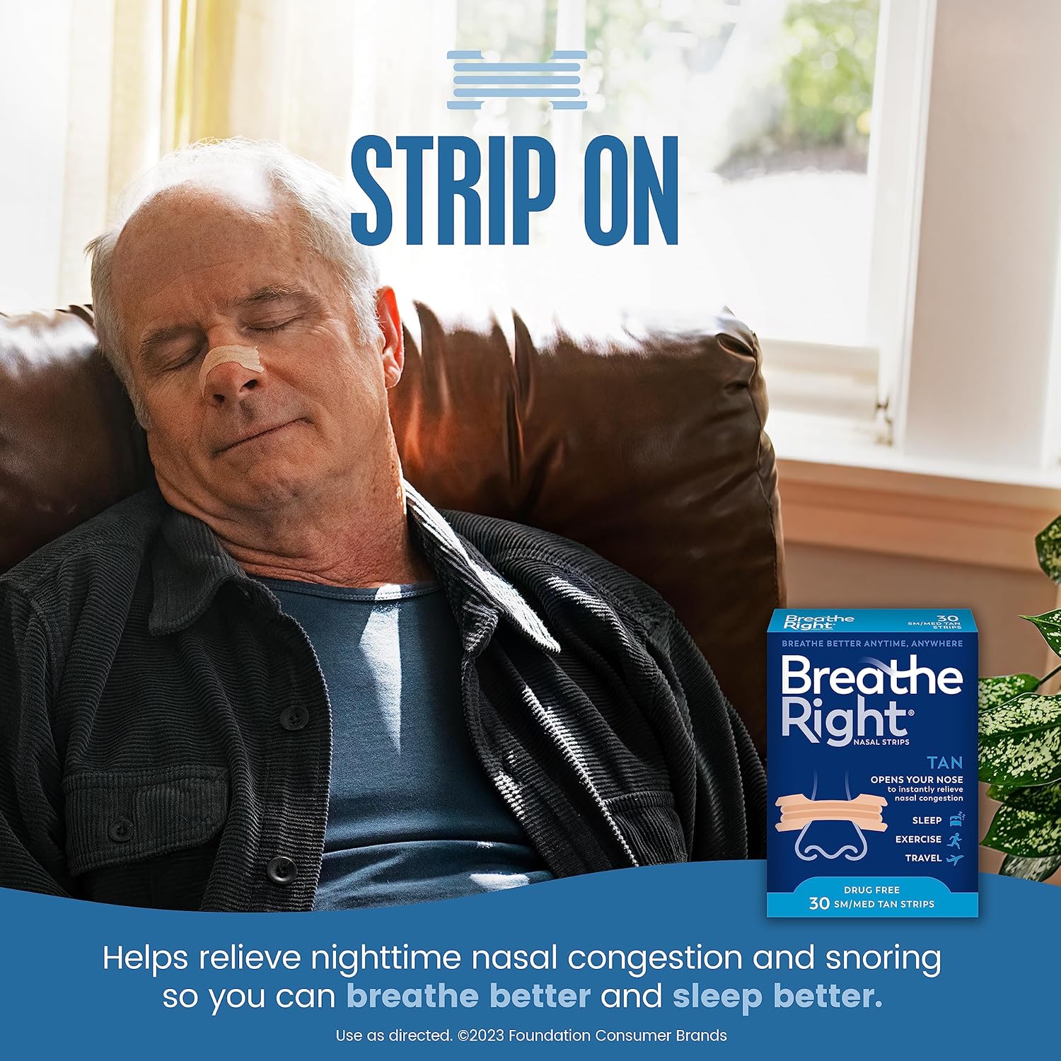 BREATHE RIGHT SI 30 TAN S/M