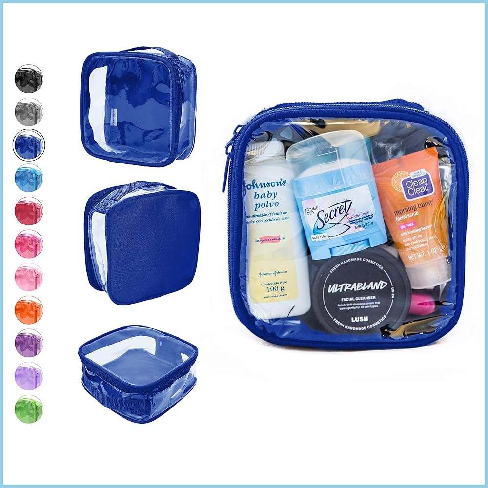SJ Travel Plastic 4 Piece Bottle Set 3 oz, TSA Compliant with Reusable Bag and Labels