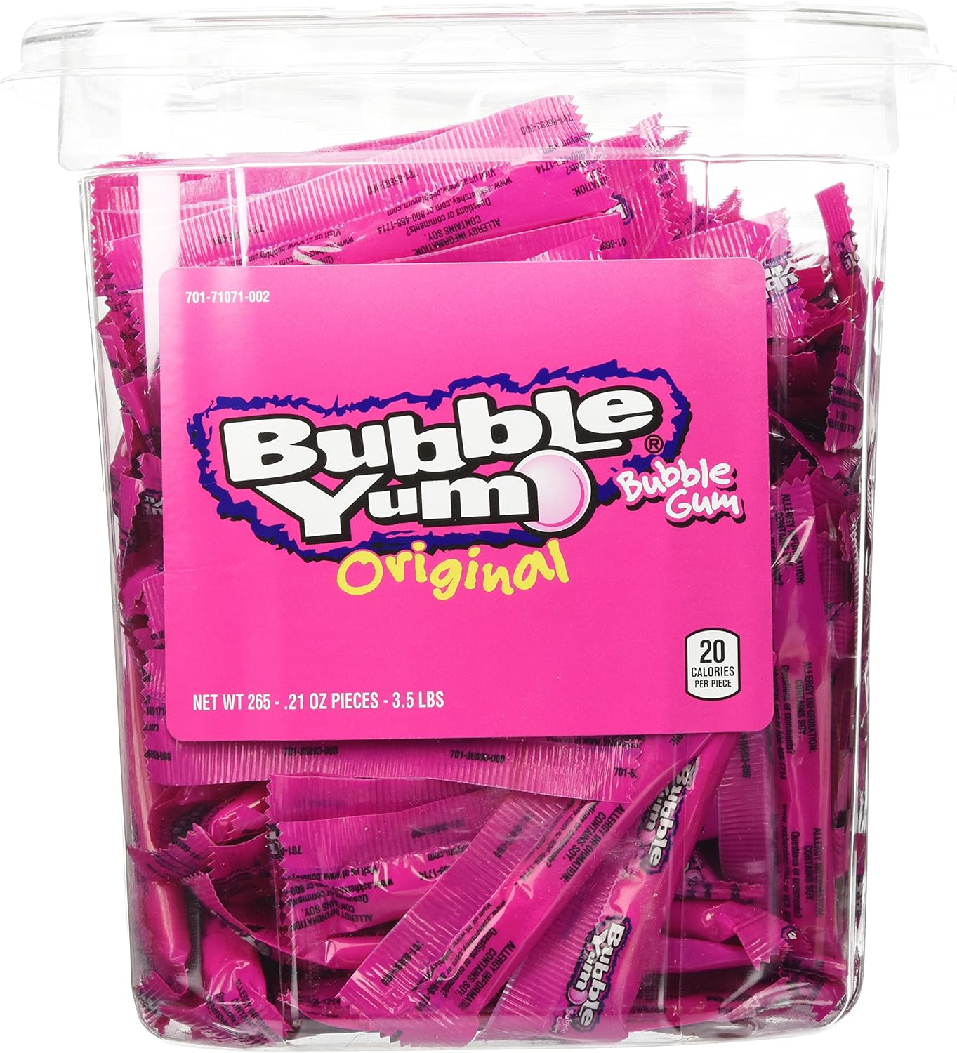 BUBBLE YUM GUM 18X5 ORIGINAL