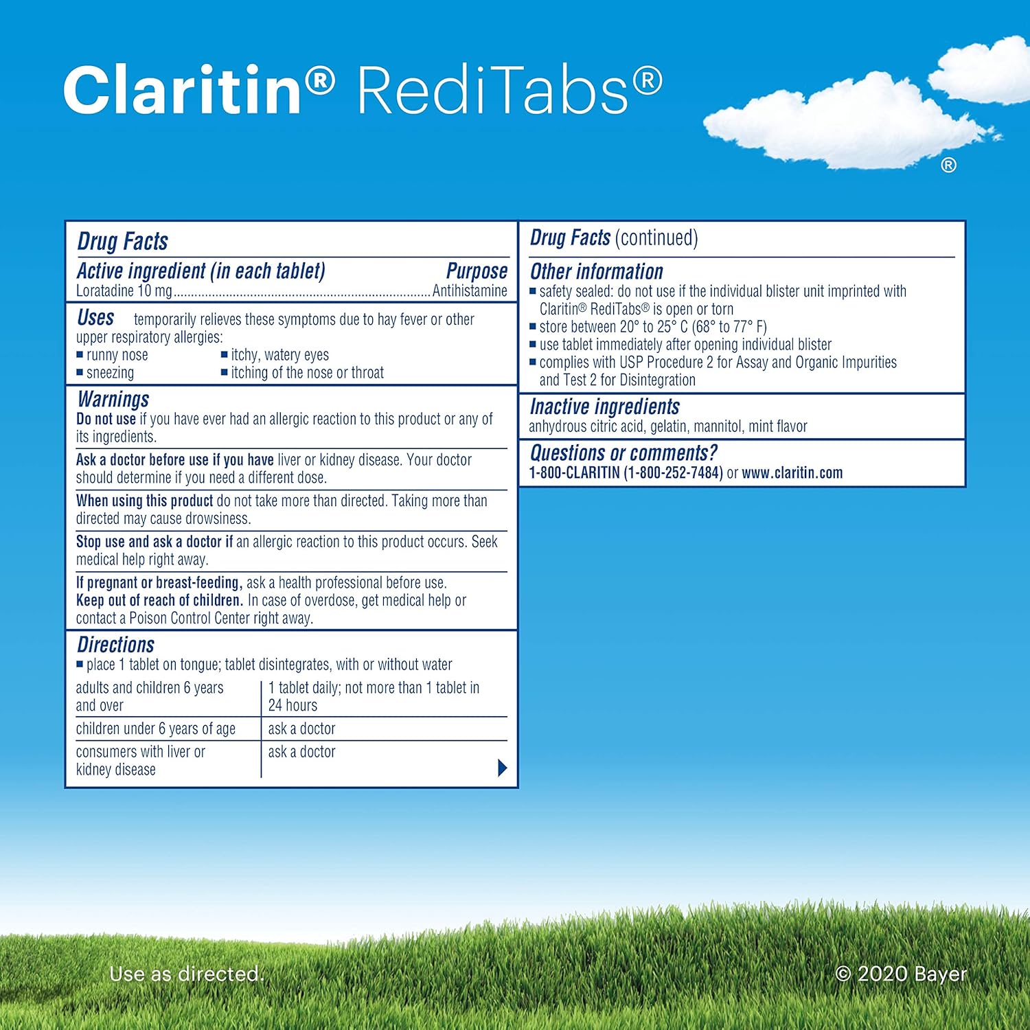 CLARITIN REDITABS TB 10MG 10 24H