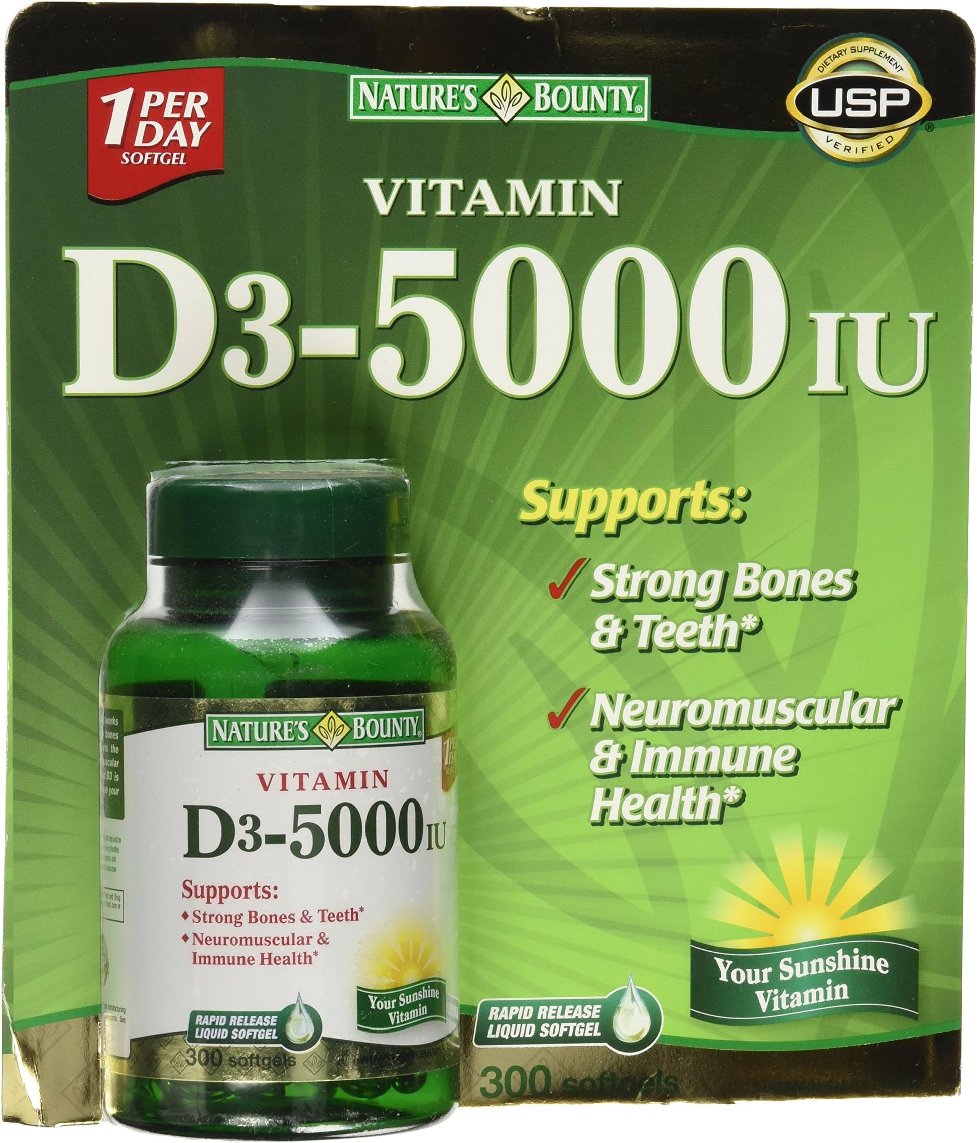 VITAMIN D3 50 MCG SGC 350 NAT BOUNTY
