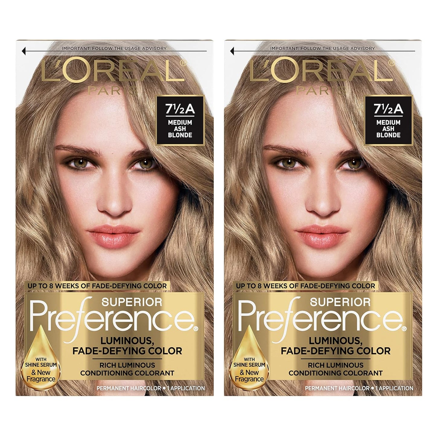 L'ORÉAL PARIS Superior Preference Permanent Hair Color, 7.5A Medium Ash Blonde, 6.5 fl. oz.