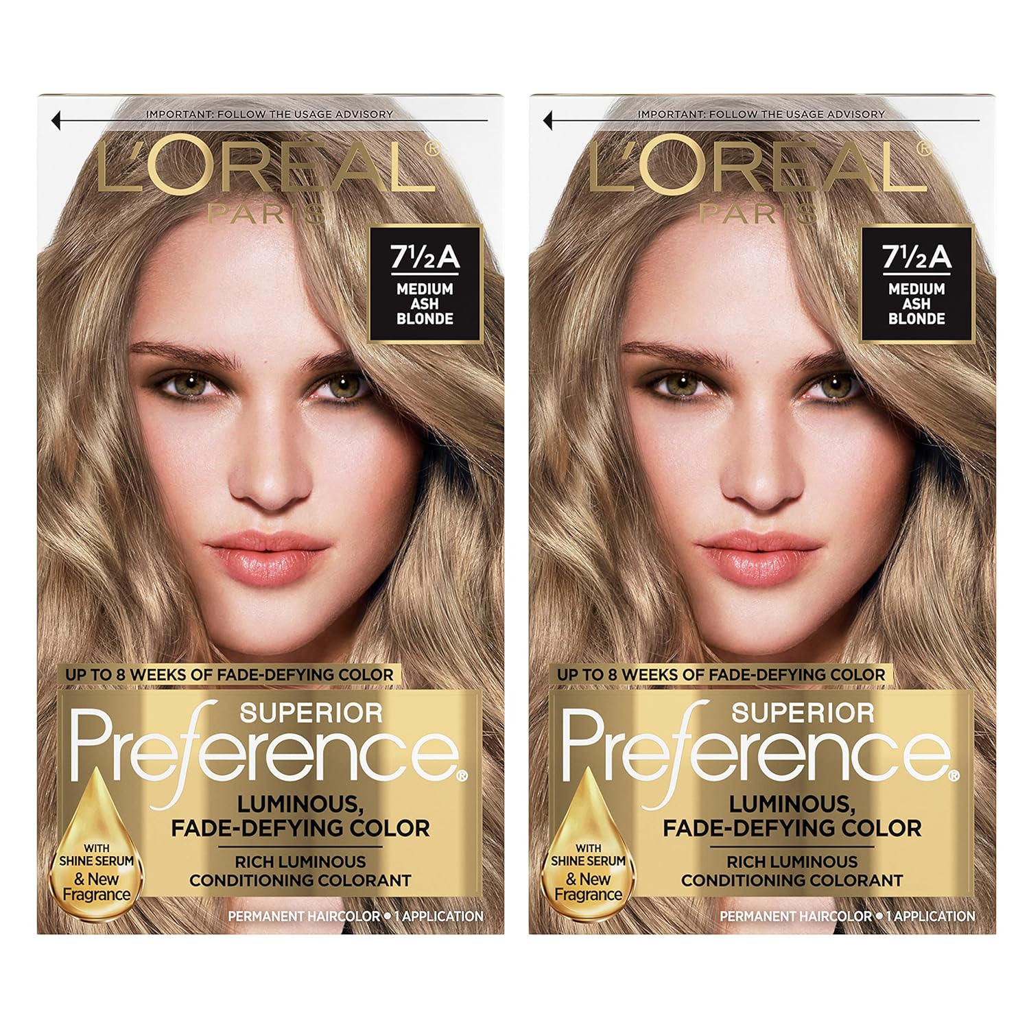 L'ORÉAL PARIS Superior Preference Permanent Hair Color, 7.5A Medium Ash Blonde, 6.5 fl. oz.