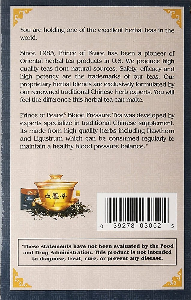 PRINCE OF PEACE TEA,BLOOD PRESSURE