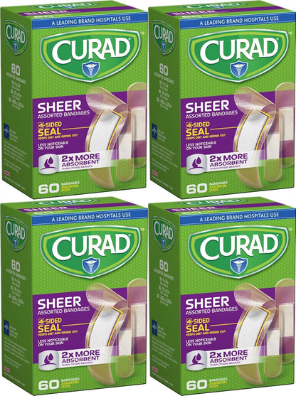 CURAD BANDAGE SHEER ASST 80CT