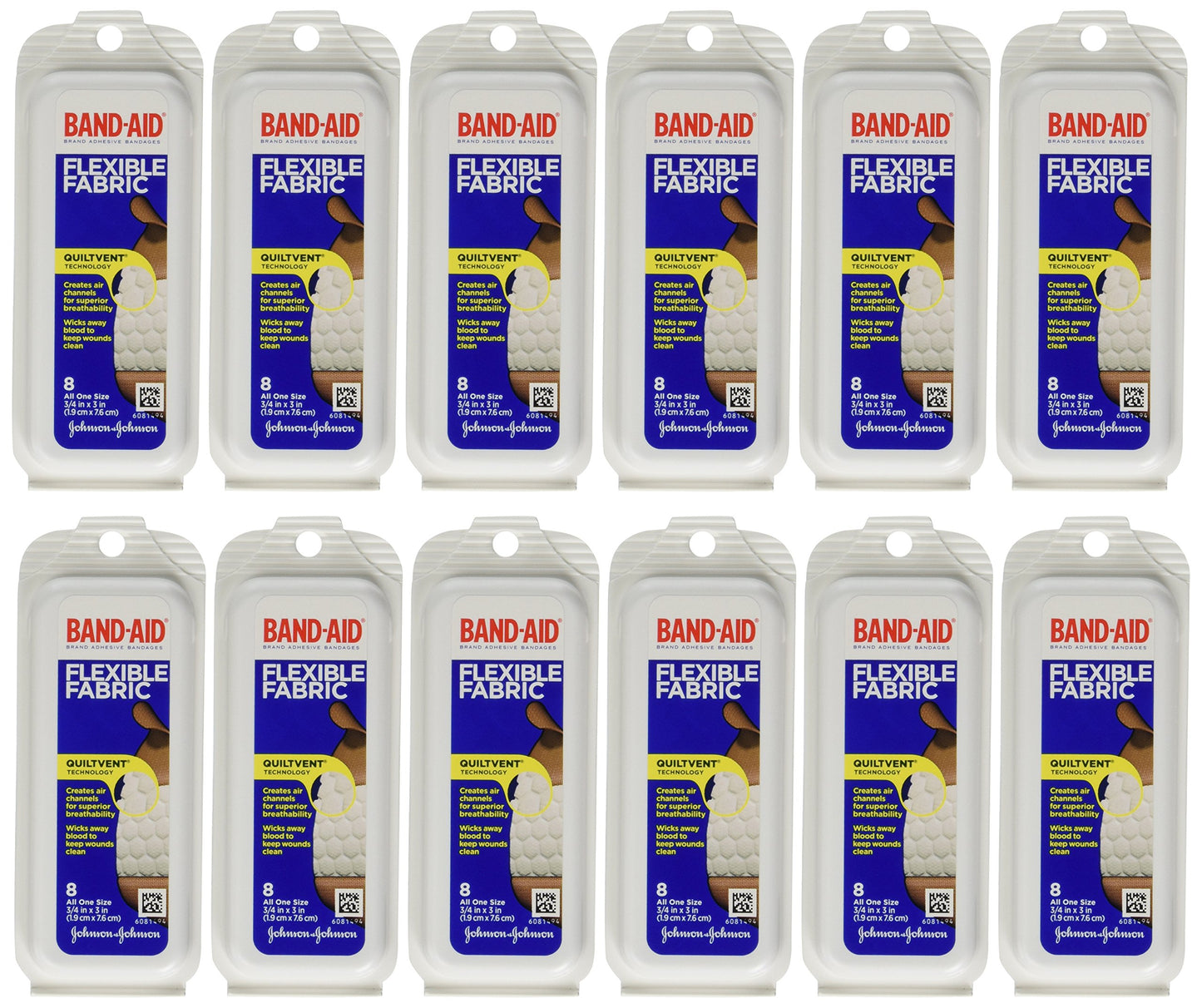 BAND AID FLEX FABRIC TRAVEL 12X8CT