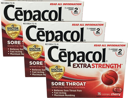 CEPACOL LOZENGE XSTR CHERRY 16CT
