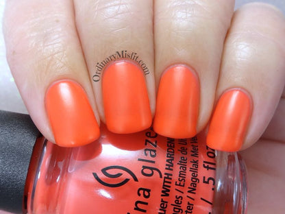 china glaze Nail Lacquer, Glossy Finish - Sun-Set the Mood