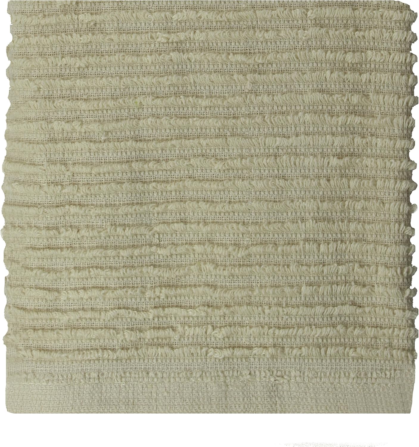 MUkitchen 100% Cotton Ridged Solid Cloth - Oatmeal, 12"x12"