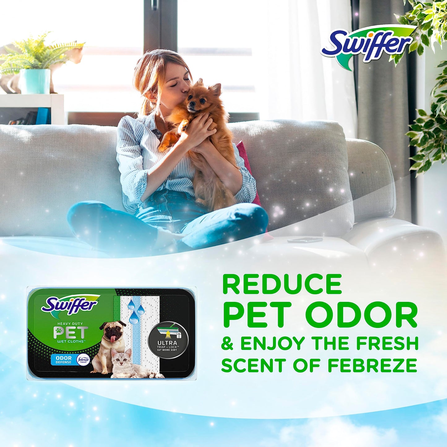 SWIFFER PET WET MOPPING CLOTHS 10CT
