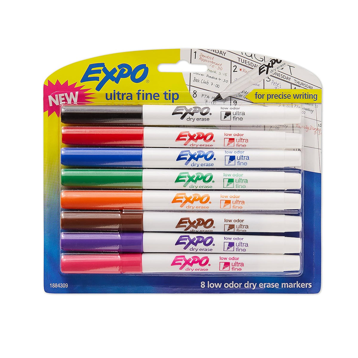 Expo 4pk Dry Erase Markers Ultra Fine Tip, Multicolored