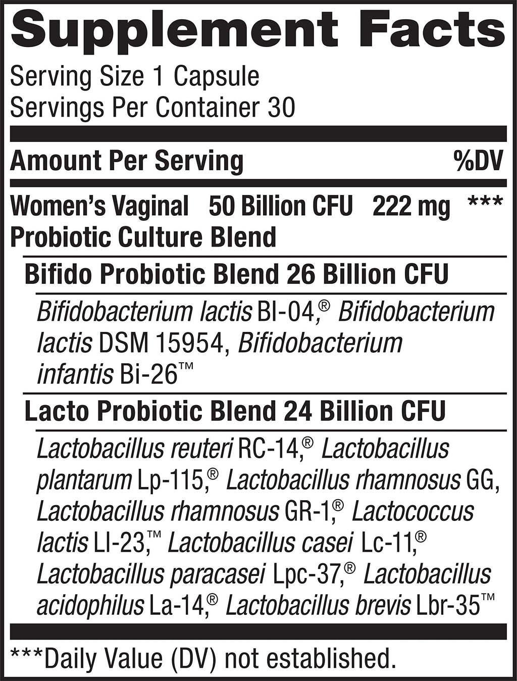 ULT FLRA,PROBIO,WOMEN,90B