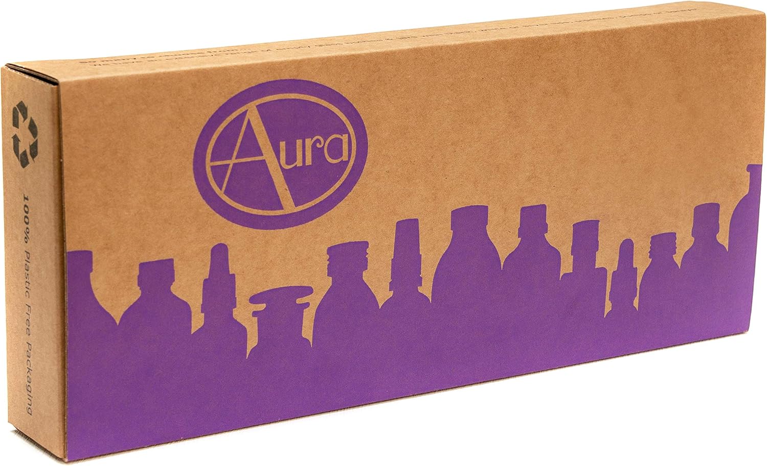 AURA CACIA BOTTLE,GLASS,AMBER W/LBL