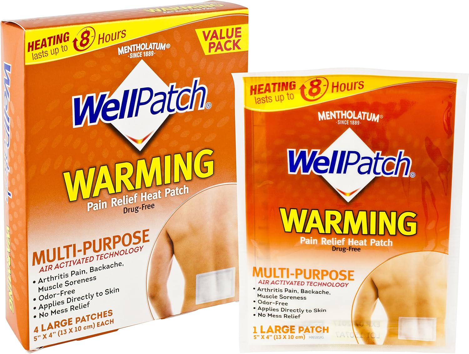 WELLPATCH PAIN WARM 4CT