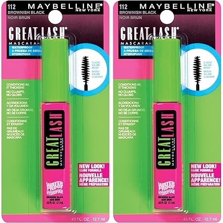 MAYBELLINE New York Great Lash Washable Volumizing Natural-Looking Mascara, 102 Brownish Black, 0.43 oz