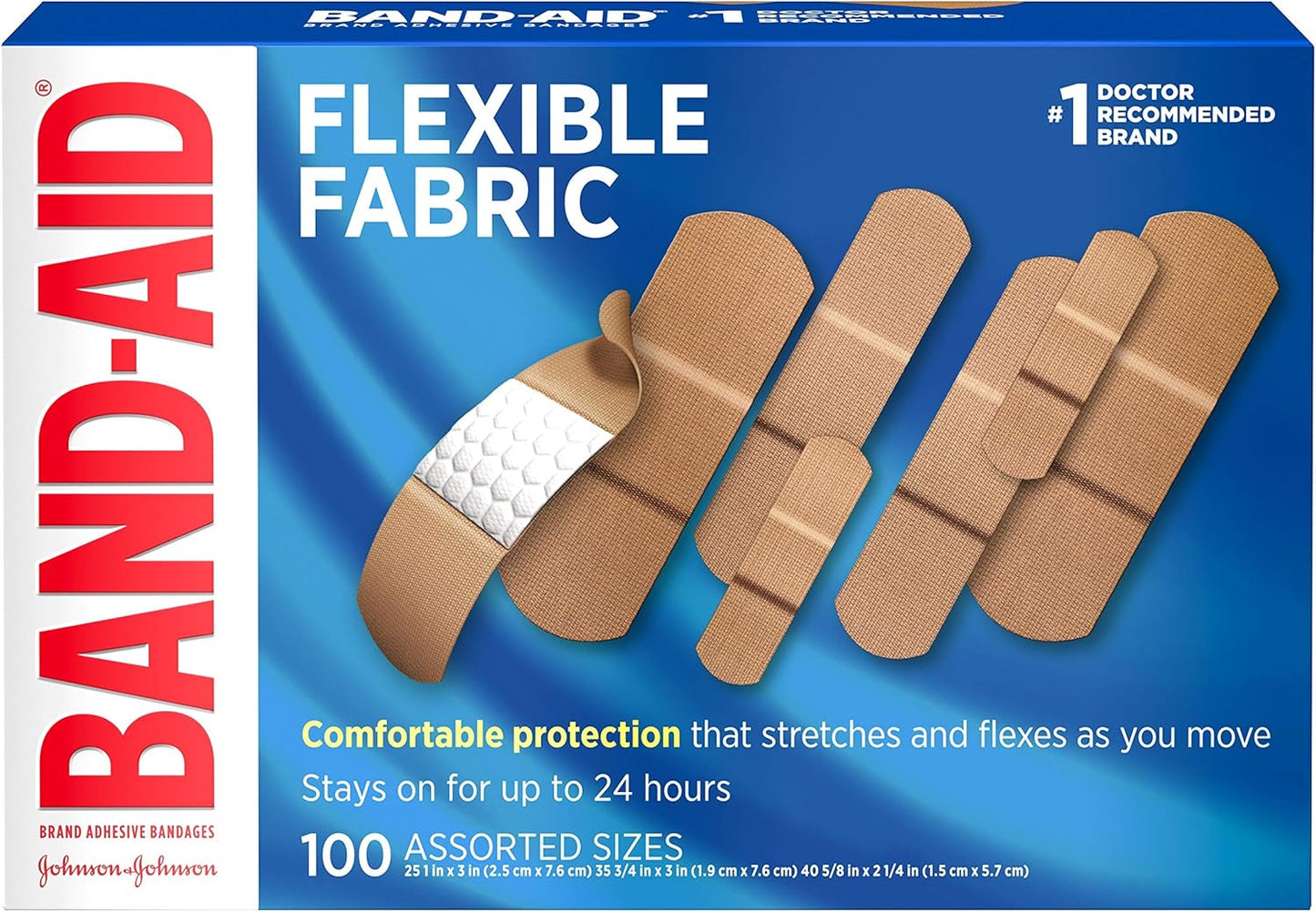 LIGHTWEIGHT FLEXIBLE BANDAGES 1X3 100CT