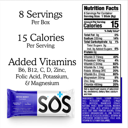 SOS HYDRATION HYDRATION MIX,WATERMELON