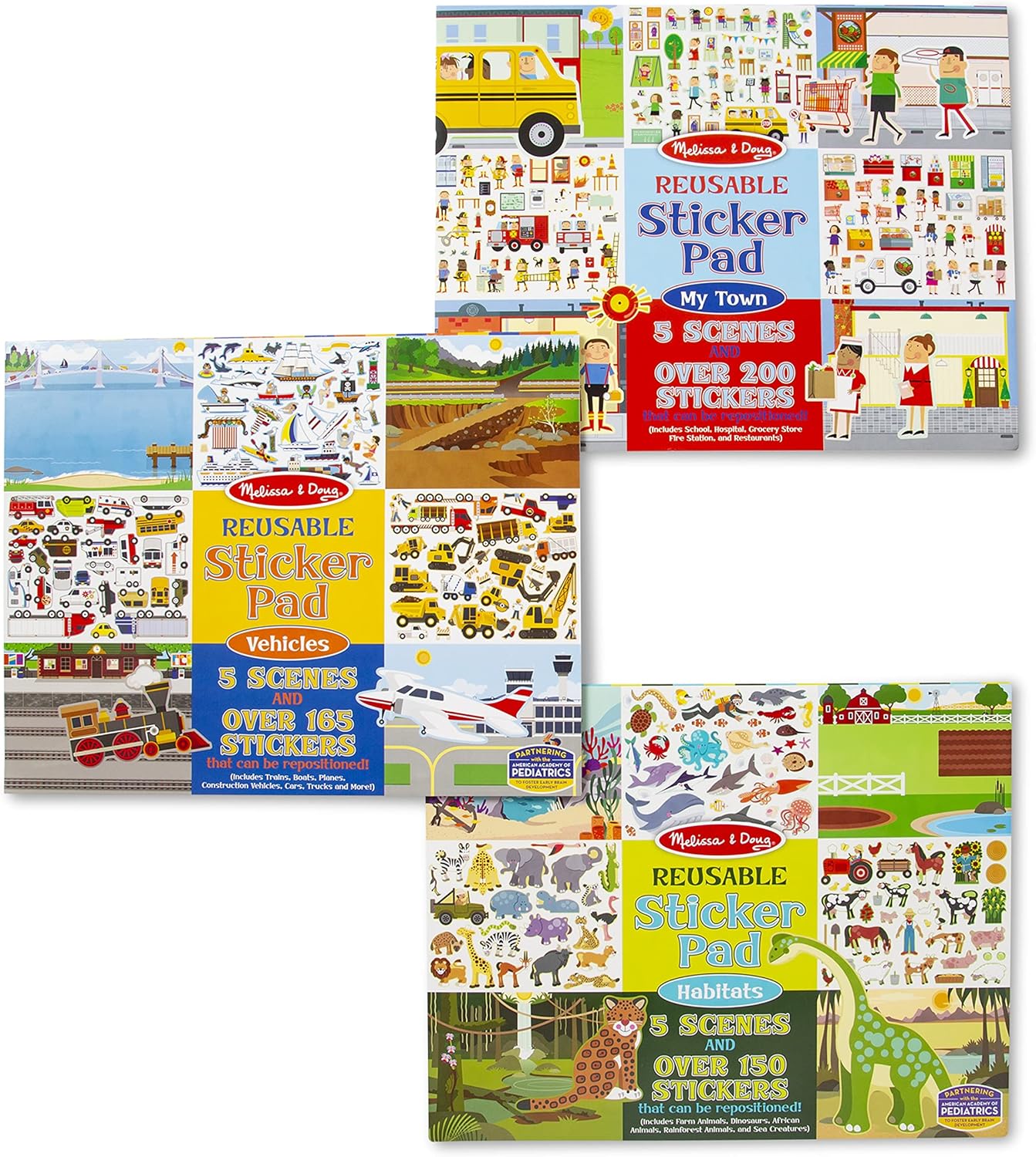 Melissa & Doug Reusable Habitats Sticker Pad - 150+ Reusable Stickers