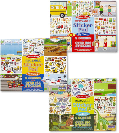Melissa & Doug Reusable Habitats Sticker Pad - 150+ Reusable Stickers