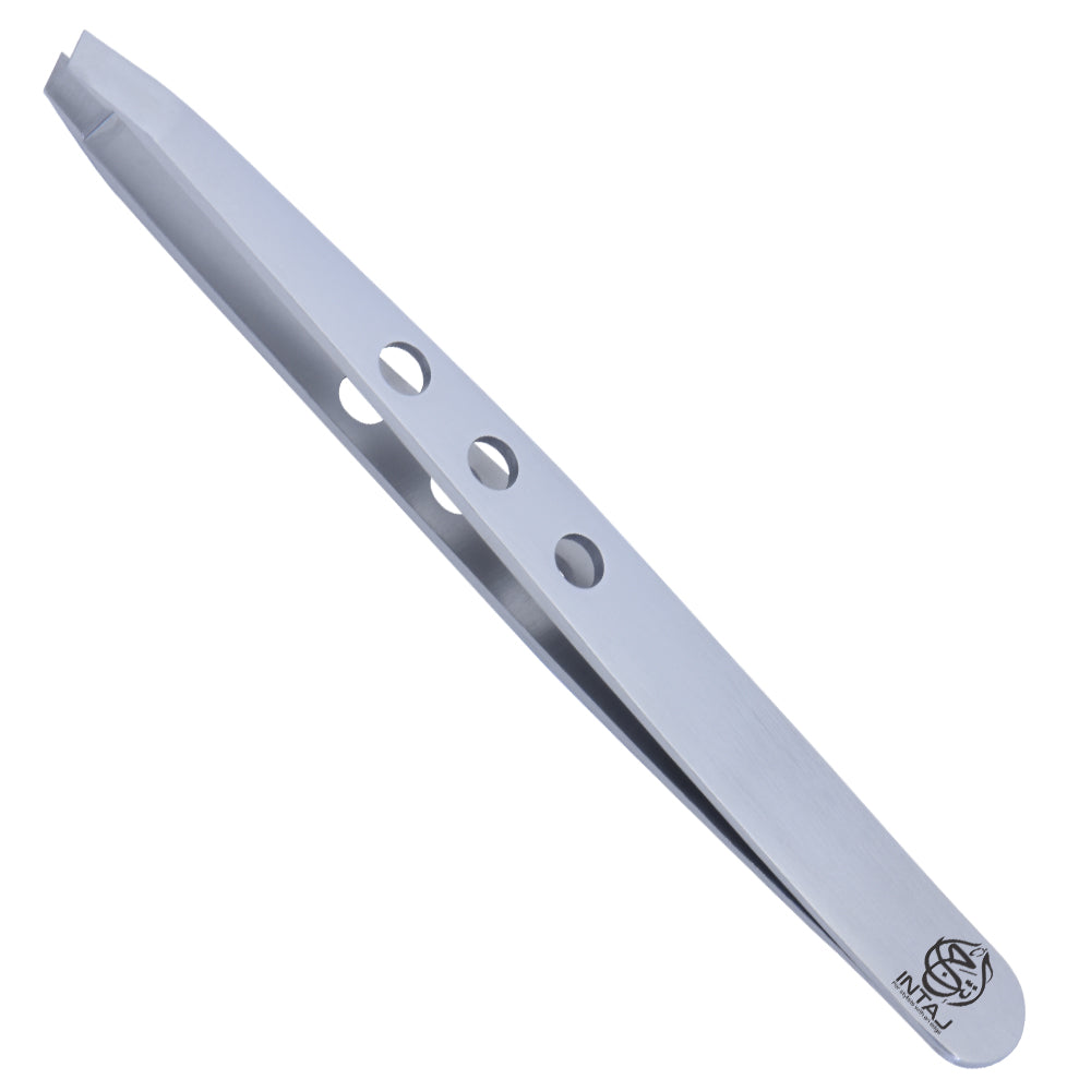 Hb Pro Eyebrow Tweezers Slant Tip Pink (3in) Matte Finish