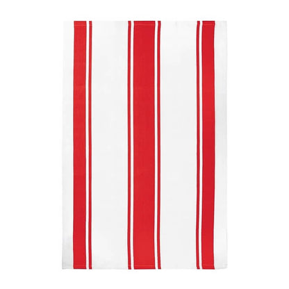 MUkitchen 100% Classic Stripe Towel - Crimson, 20"x30"
