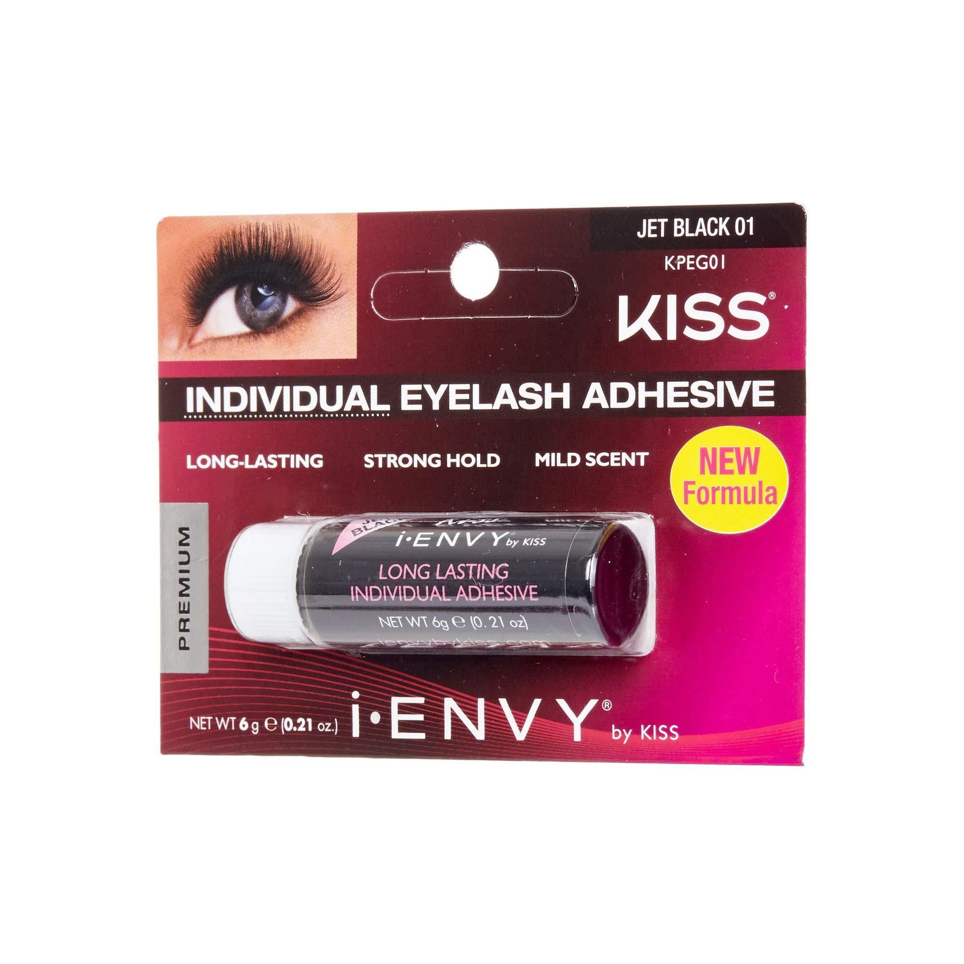 Kiss I Envy Individual Eyelash Adhesive Jet Black 01 0.25oz