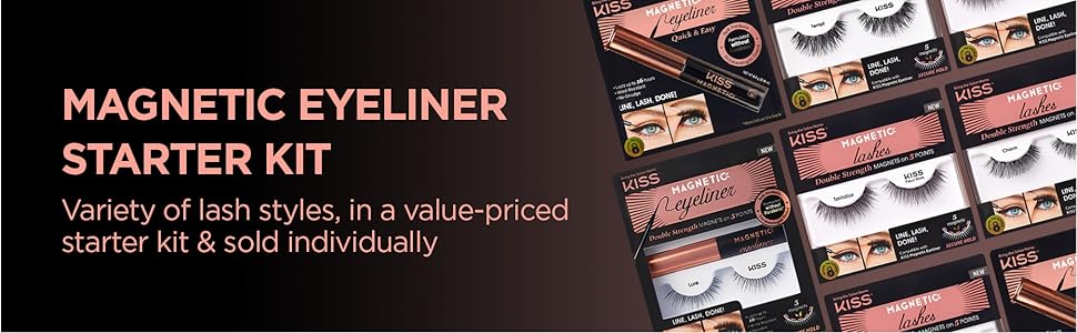 KISS Biotin Infused Magnetic Eyeliner and Lash Kit - Charm