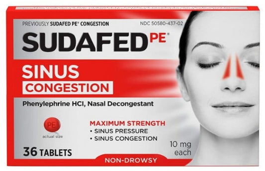 SUDAFED PE SIN CONG TB 10MG 36 ND
