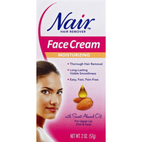 Nair Hair Remover Face Cream Moisturizing 2oz