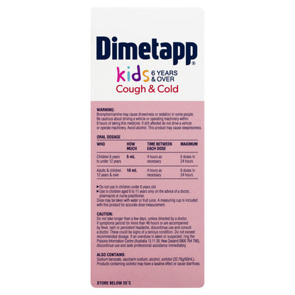 DIMETAPP CHILD M/S COLD FLU LIQ 4OZ