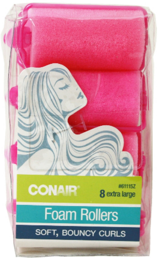 CONAIR Styling Essentials Extra Large Foam Rollers, 8 count