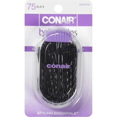 CONAIR Styling Essentials Roller Pins - Black, 18 count