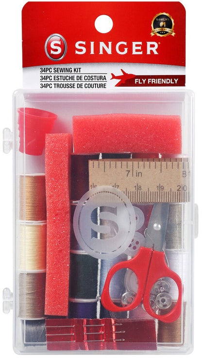 SINGER Sewing Kit in Storage Box, 34 pcs
