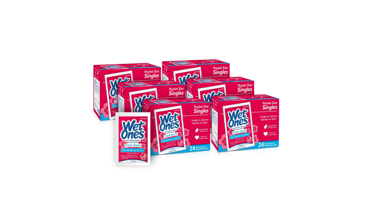 WET ONES ANTIBACTERIAL FRESH 24CT
