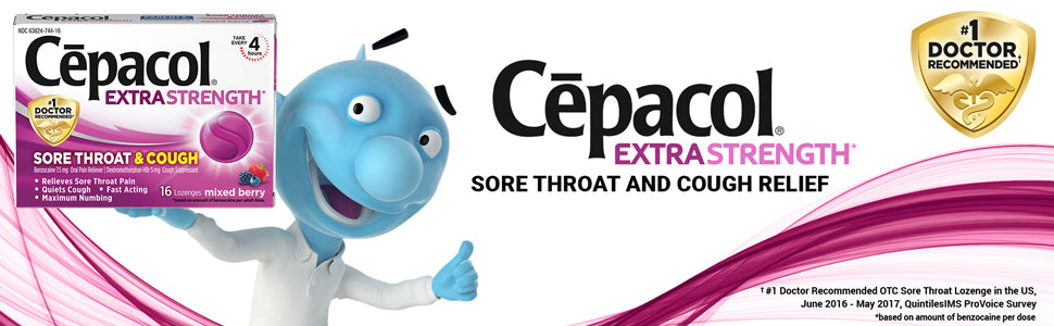 CEPACOL ES LOZ SORE THRT/CGH BERRY 16CT