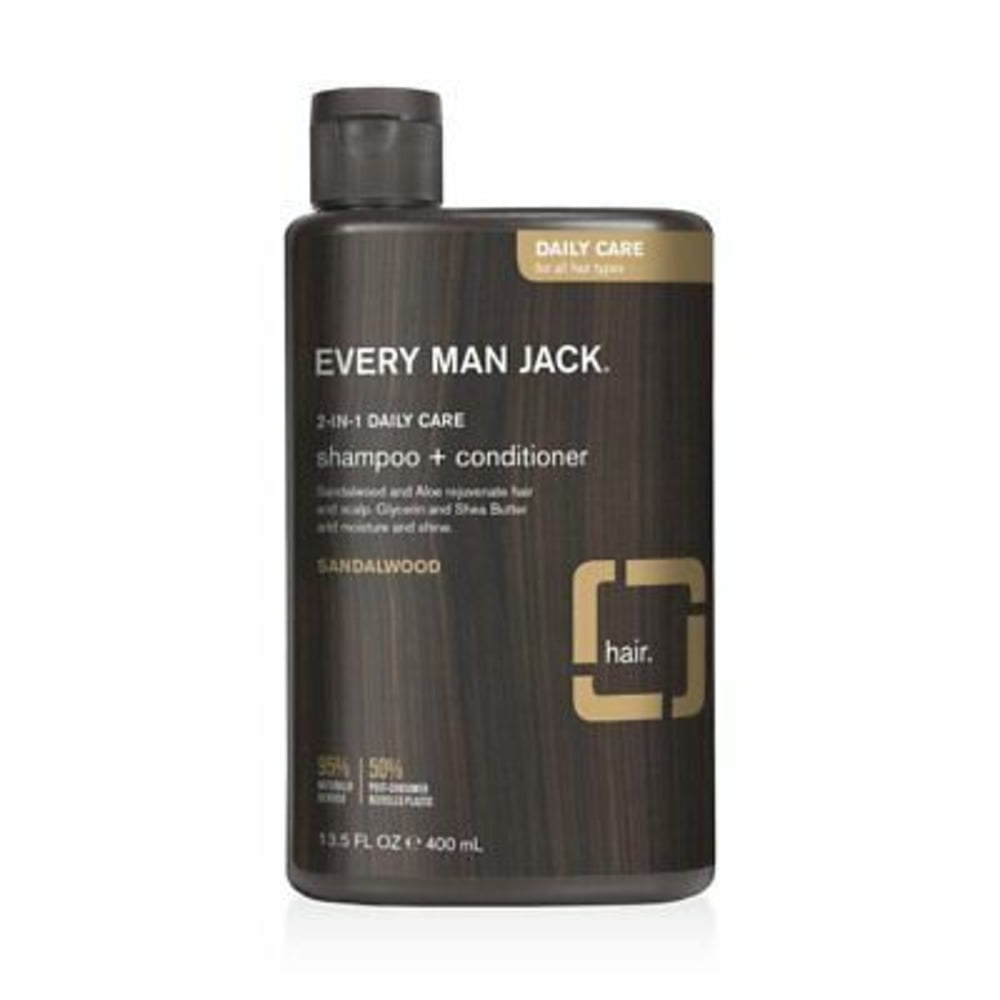 Every Man Jack 2-in-1 Shampoo + Conditioner - Sandalwood, 3 oz