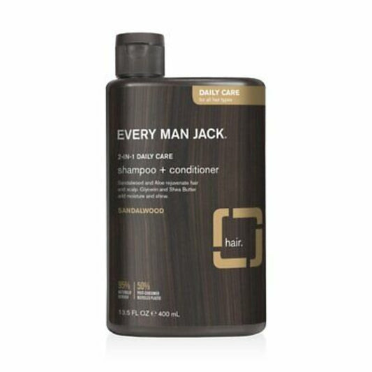 Every Man Jack 2-in-1 Shampoo + Conditioner - Sandalwood, 3 oz