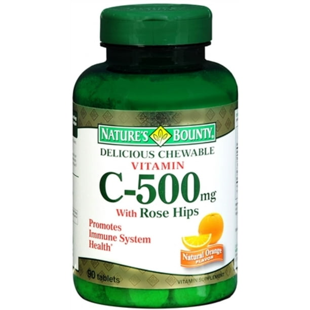 VIT C 500MG ROSE HP CHEW 90CT NAT BOUNTY