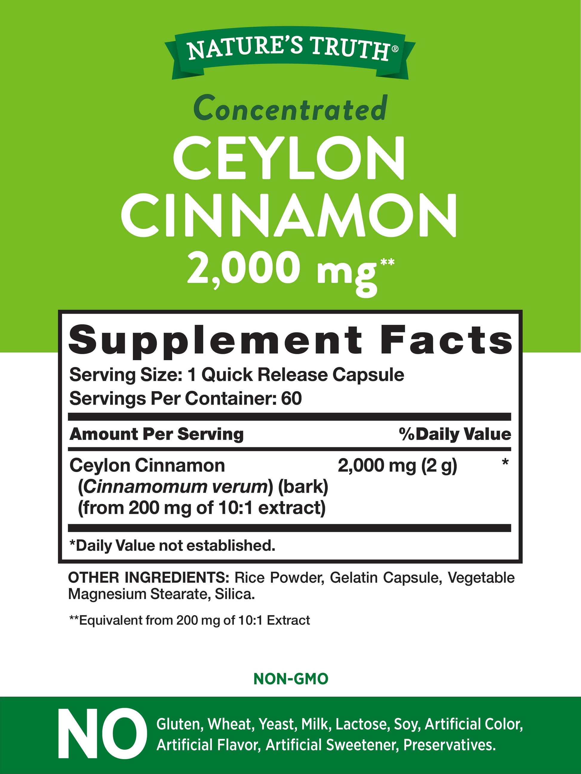 CINNAMON+CHROM 2000MG CAP 60CT NAT BNTY