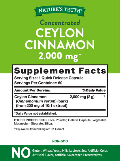 CINNAMON+CHROM 2000MG CAP 60CT NAT BNTY