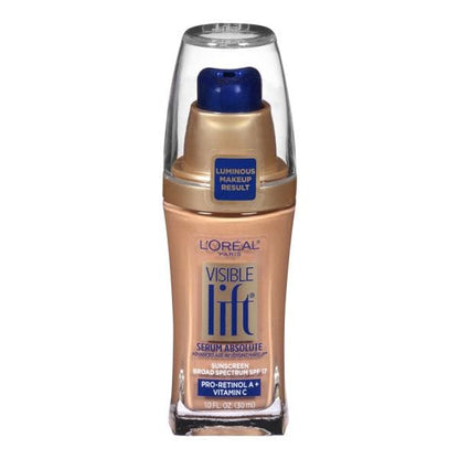 L'ORÉAL PARIS Visible Lift Serum Absolute Lightweight Foundation, 154 Sun Beige, 1 oz