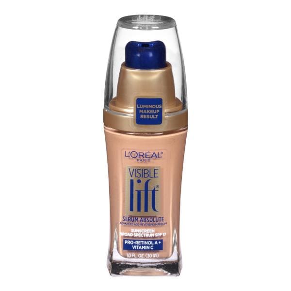 L'ORÉAL PARIS Visible Lift Serum Absolute Lightweight Foundation, 155 Honey Beige, 1 oz