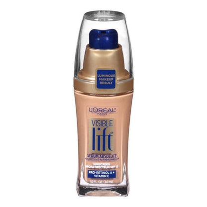 L'ORÉAL PARIS Visible Lift Serum Absolute Lightweight Foundation, 155 Honey Beige, 1 oz