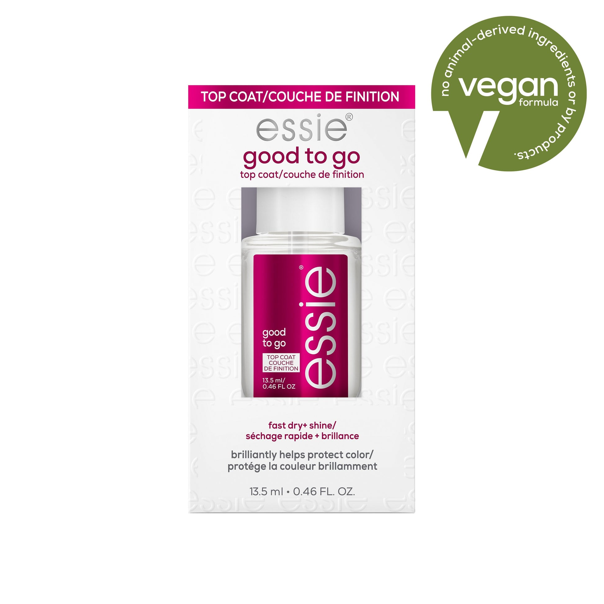 essie Salon-Quality Vegan Nail Polish, Gel Setter Top Coat, 0.46 fl oz