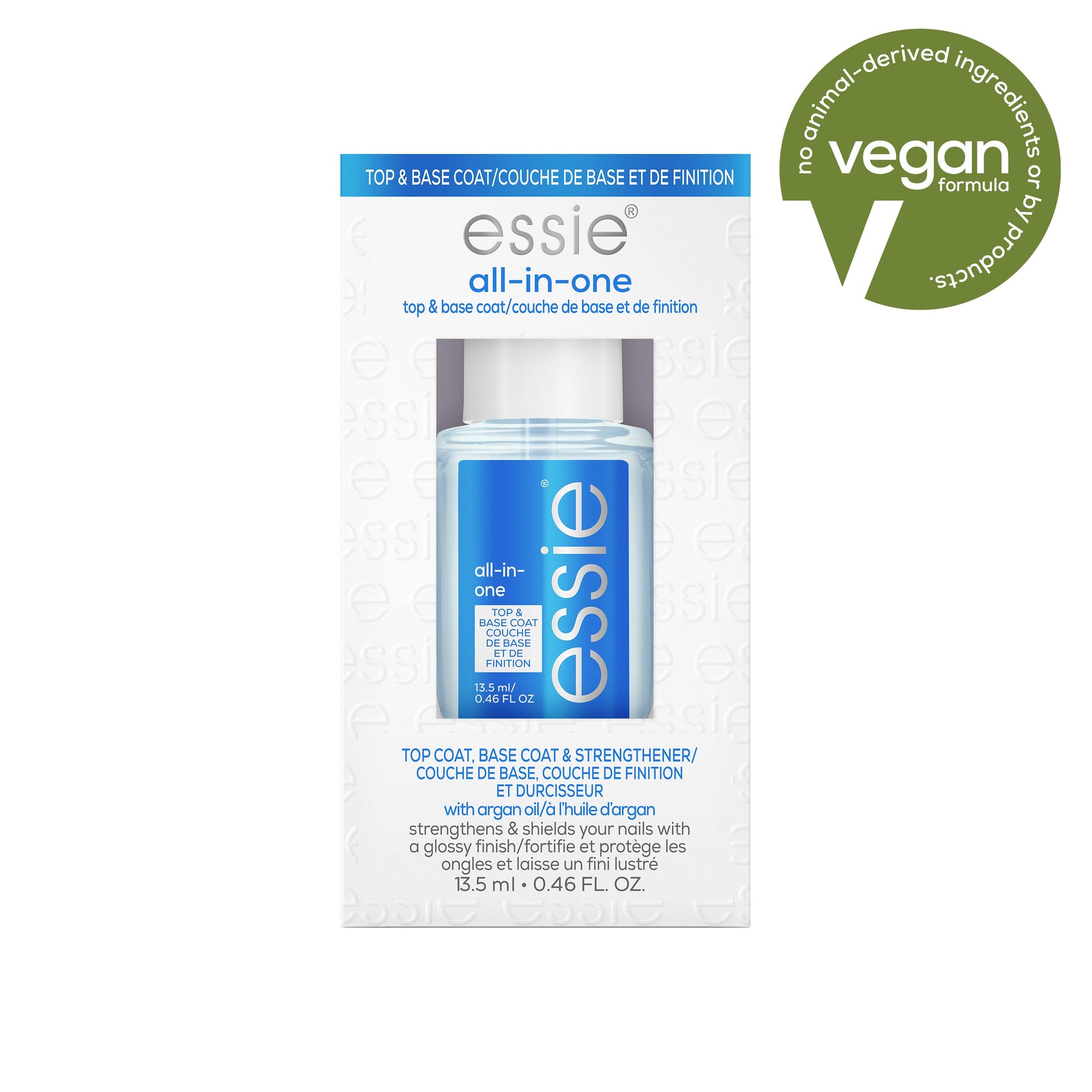 essie All In One Base Coat and Top Coat, 3-Way Glaze, 0.46 fl oz