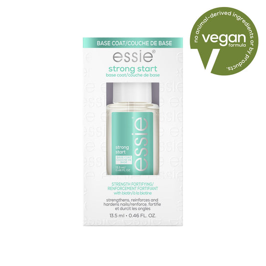 essie nail care, vegan, clear base coat, strengthener, Strong Start, 0.46 fl oz