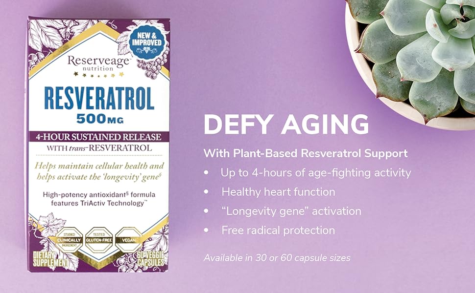 RESERVEAGE NUTRITION SUPP,RESVERATROL 500 MG