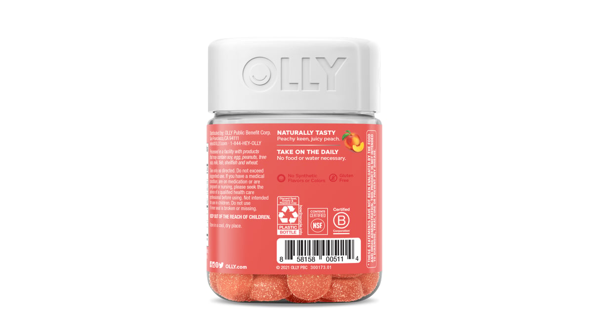 OLLY PRO/PREBIOTICS,PEACH
