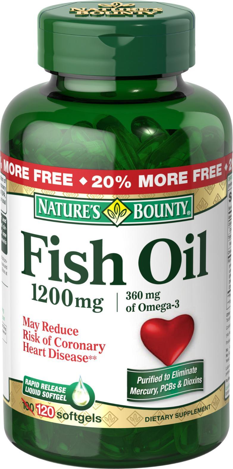 FISH OIL+D 1000MG SOFTGL 90CT NAT BOUNTY