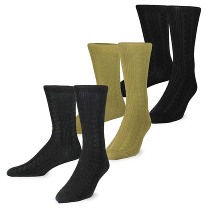 Forsythia Ridge Men's Crew Dress Socks, 2 pack